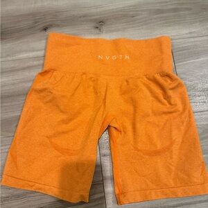 NVGTN Burnt Orange Contour Seamless Shorts - S